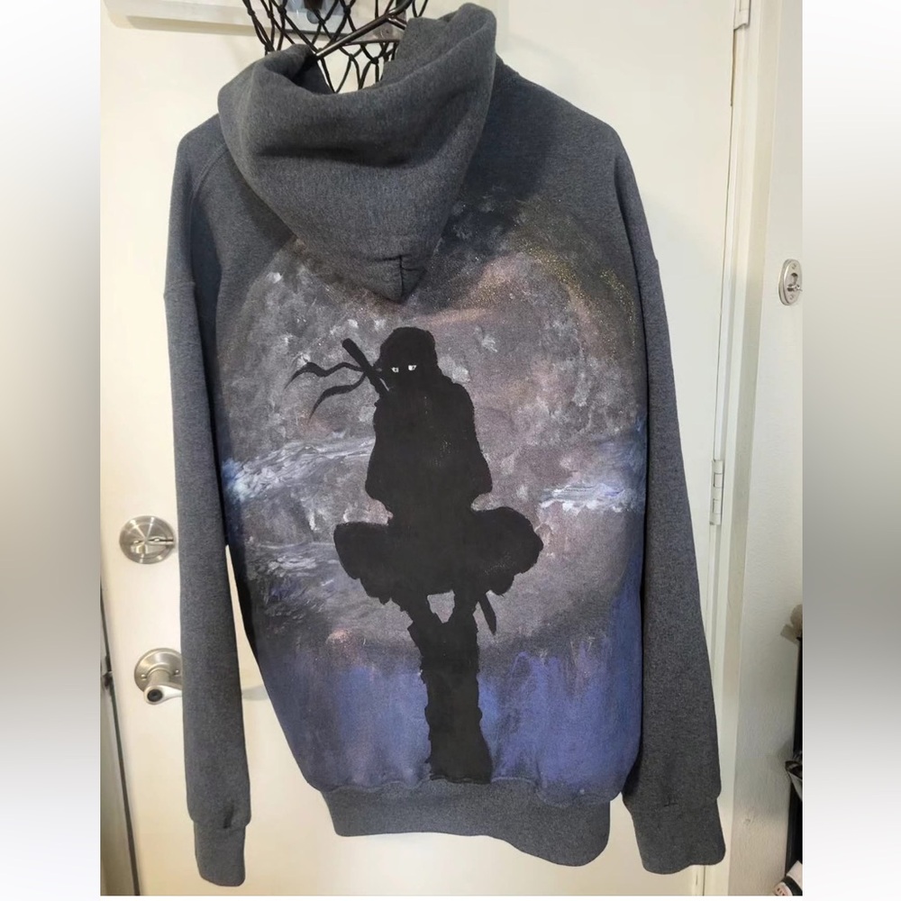 Hand Painted. Itachi Uchiha from Naruto silhouette.